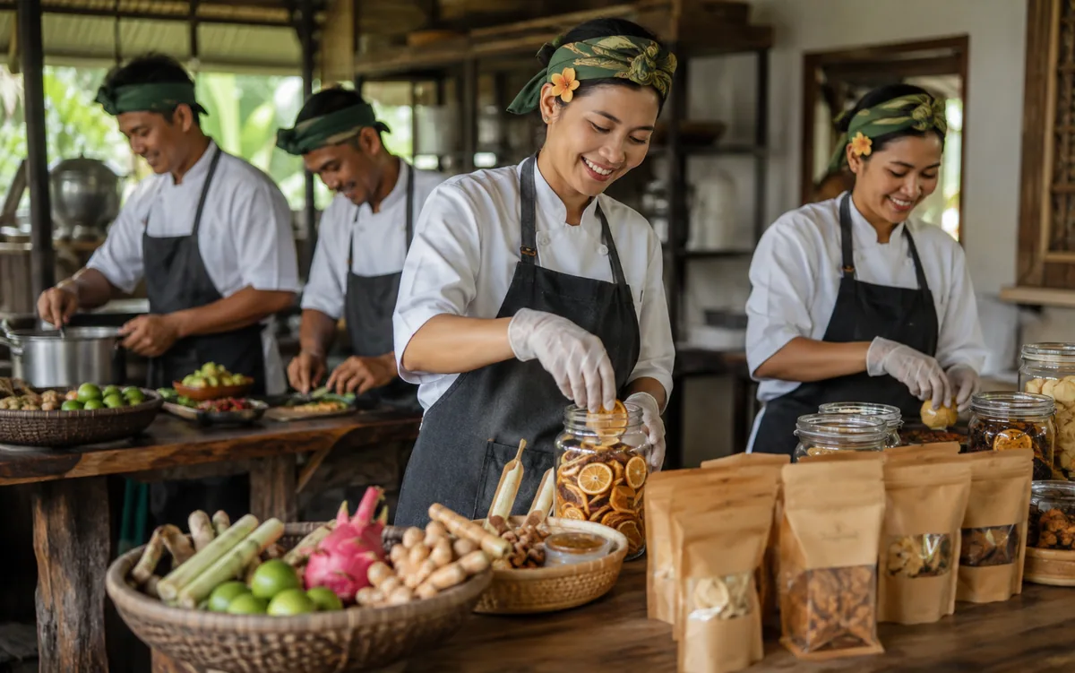 Pelaku kuliner Bali mengolah pangan lokal menjadi makanan, minuman, dan produk kemasan bernilai tambah